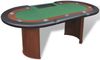 vidaXL Pokertisch für 10 Spieler mit Dealerbereich und Chipablage Grün 80133 Bild 3