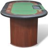 vidaXL Pokertisch für 10 Spieler mit Dealerbereich und Chipablage Grün 80133 Bild 4