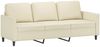 vidaXL 3-Sitzer-Sofa mit Hocker Creme 180 cm Kunstleder 3201123 Bild 4