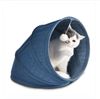 Purpurra Tierbett Höhle und Bett 2-IN-1 für Hund und Katze, Plüsch Bild 4