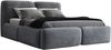Polsterbett OLKE 140x200 ohne Matratze mit Bettkasten und Lattenrost. Farbe: Anthracite 18 Bild 4