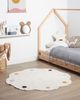 Teppich Baumwolle hellbeige ø 120 cm gepunktetes Muster Kurzflor DUREVI Bild 3