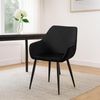 Esszimmerstuhl NIVER - Samt Schwarz 52x63x82 cm | Essstühle Esszimmerstühle Küchenstühle Wohnzimmerstühle Bild 3