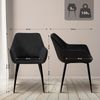Esszimmerstuhl NIVER - Samt Schwarz 52x63x82 cm | Essstühle Esszimmerstühle Küchenstühle Wohnzimmerstühle Bild 2