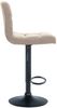 Barhocker 2er Set MADRID - Creme, Stoff, Schwarz Barhocker mit Lehne Barstuhl Tresenhocker Tresenstuhl Kneipenhocker Kneipenstuhl Bild 5