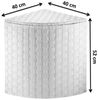 Kobolo Wäschekorb Eckwäschebehälter weiß aus Nylongeflecht Bild 2