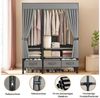 kehot Stoffschrank Faltbarer Stoffschrank 110x170x45 cm – Stabiler Kleiderschrank in Grau (Metallrahmen aus Verzinktem Stahlrohr mit 19 mm Durchmesser, 1-St, Atmungsaktive Vliesstoff-Hülle mit Staub- und Sichtschutz) Schnelle Montage, Platzsparend für ... Bild 3