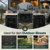 Sekey Campingschrank XXL Faltbar Campingküche mit Aluminiumgestell inkl. Windschutz und Tragetasche, Schwarz Bild 5