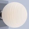LED Kugellampe, Glas, Metall, opal gewischt, weiß, H 12cm Bild 5
