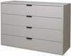 Kommode >Boulder< in Kreidegrau matt Lack BG - 119x87x45cm (BxHxT) Bild 4