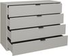 Kommode >Boulder< in Kreidegrau matt Lack BG - 119x87x45cm (BxHxT) Bild 3
