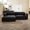 Ecksofa Ottomane links Geflechtstoff 266x150x80 anthrazit FINN Bild 2