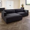 Ecksofa Ottomane links Geflechtstoff 266x150x80 anthrazit FINN Bild 3