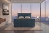 Boxspringbett Marbella - Jacquard - dunkelblau - 140x200 cm Bild 3