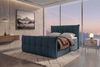 Boxspringbett Marbella - Jacquard - dunkelblau - 140x200 cm Bild 2