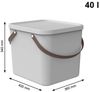 Rotho Aufbewahrungssystem Albula 40 L mistletoe weiß Aufbewahrungsbox mit Deckel Bild 3