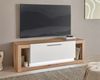 TV-Lowboard Rivian in weiß matt und Eiche 150 cm Bild 4
