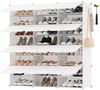 SONGMICS Schuhregal mit 12 Fächern, Schuhschrank, 30 x 40 x 30 cm pro Fach, schmal, mit Türen, Stahlrahmen, Kunststoff, wolkenweiß Bild 5