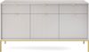 Selsey 'Vellore' Sideboard 3-türig, grau mit goldfarbenem Gestell, 83 x 154 x 39 cm Bild 5