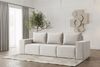Sofaset Designersofa ESTELLE 3-2-1 mit Schlaffunktion in Stoff Poso Creme Bild 4
