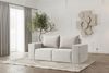 Sofaset Designersofa ESTELLE 3-2-1 mit Schlaffunktion in Stoff Poso Creme Bild 3