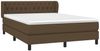 vidaXL Boxspringbett mit Matratze Dunkelbraun 140x190 cm Stoff, Härtegrad: H2 [3126480] Bild 3