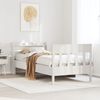 Doppelbett, Betten für Erwachsene, Massivholzbett ohne Matratze Weiß 100x200 cm Kiefernholz de4341 Bild 2