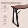 HOMAVO 5-Teiliges Esszimmerstühle, Metall & MDF Esstisch 140x75x80cm (Holzoptik), 4er-Set Stuhl (Samt Hellgrau) Bild 5