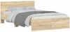 vidaXL Bettrahmen mit Kopfteil Sonoma 137 x 190 cm Holzwerkstoff 3402860 Bild 3