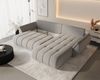 Ecksofa Schlafsofa MISATO Stoff Monolith Dunkelbraun Ottomane Rechts Bild 2