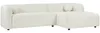 Vente-unique - OVOTAS Sofa Stoff Weiß - B 160 cm x H 70 cm x L 270 cm Bild 3