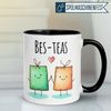 Momentals Tasse Freundschaft – Bes-Teas – Geschenk Becher Beste Freundin Bester Freund, Gratis Versand · Links-&Rechtshänder · Spülmaschinenfest Bild 2