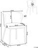 Esszimmerstuhl 2er Set HOSKIN Bouclé Cremeweiß Bild 2