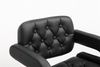 2er Set Barhocker BURID - Kunstleder Schwarz 62x55x103 cm Silber | Barstuhl Höhenverstellbar Mit Lehne Drehbar Tresenhocker Tresenstuhl Kneipenhocker Bild 4