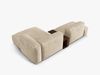 Micadoni Ecksofa Martina 2-Sitzer mit Couchtisch Rechts Samt Helles Beige Bild 4