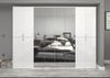 xonox. home 'Projekt X' Garderobenschrank, Weiß / Spiegelglas, 193 x 34 x 244 cm Bild 5