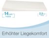 ELONEO, Topper Keilmatratze, 90x200, 140x200, 180x200 und weitere Größen, 14 cm hoch, Gelschaum, für Hausstauballergiker, schadstoffgeprüft, mit waschbarem Bezug Bild 2