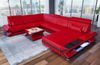 Mini Wohnlandschaft Napoli XXL in Leder - Ledermix - rot-schwarz - Rechts Bild 3