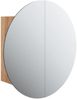 vidaXL Badezimmerschrank mit Rundem Spiegel & LED Eichen-Optik 345586 Bild 2