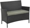 HTI-Living Garten-Essgruppe Outdoor Möbel Anthrazit 4-teiliges Set, (Stück, 4-tlg, 1 Zweisitzer, 2 Stühle, 1 Tisch), Sitzgruppe Terrassenmöbel Bild 3