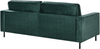 Beliani 'SAVALEN' 3-Sitzer Sofa, Samtstoff dunkelgrün, 87 x 91 x 204 cm Bild 5