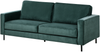 Beliani 'SAVALEN' 3-Sitzer Sofa, Samtstoff dunkelgrün, 87 x 91 x 204 cm Bild 4
