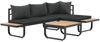 vidaXL 2-tlg. Garten-Ecksofa-Set mit Auflagen Aluminium WPC 44704 Bild 4