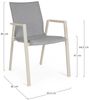 Gartenstuhl Enodo aus Aluminium, modern und stapelbar, gepolstert, beige Pelikan, Outdoor Bild 2