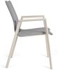 Gartenstuhl Enodo aus Aluminium, modern und stapelbar, gepolstert, beige Pelikan, Outdoor Bild 4