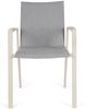 Gartenstuhl Enodo aus Aluminium, modern und stapelbar, gepolstert, beige Pelikan, Outdoor Bild 3
