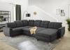 Job 'Livorno KPL' Wohnlandschaft, Microfaser bedruckt dunkelgrau Bild 3