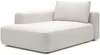 Vente-unique - DAVISO Chaise longue Stoff Beige - B 119 cm x H 84 cm x L 185 cm Bild 3