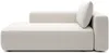 Vente-unique - DAVISO Chaise longue Stoff Beige - B 119 cm x H 84 cm x L 185 cm Bild 2