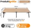 HOMECALL Klappbett Feldbett Camping klappbar 210×80 cm bis 240 kg (Campingbett extra breit mit 600D Oxford-Gewebe, verstärkte X-Beine, faltbares Klappbett mit Seitentasche) 600D Oxford-Gewebe, : Strapazierfähig & atmungsaktiv Bild 2